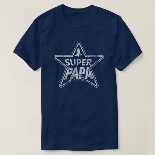 Super Papa in nood T-shirt (Design voorkant)