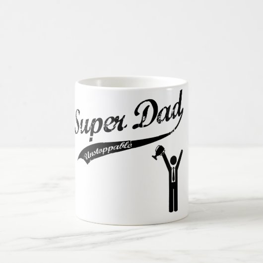 Super papa is onaanpasbaar. mok koffie (Center)