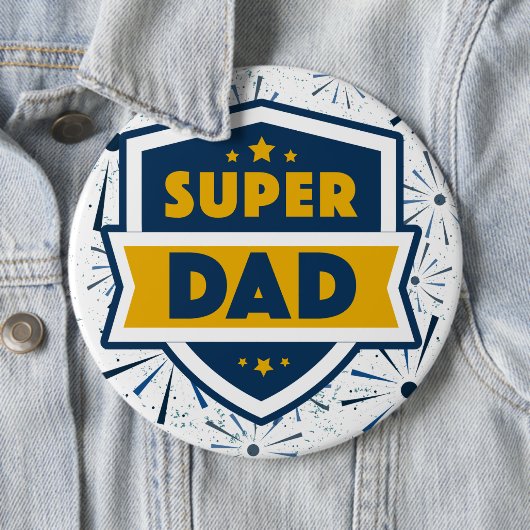 Super Papa Kolossaal 6" rond Ronde Button 6,0 Cm (In situ)