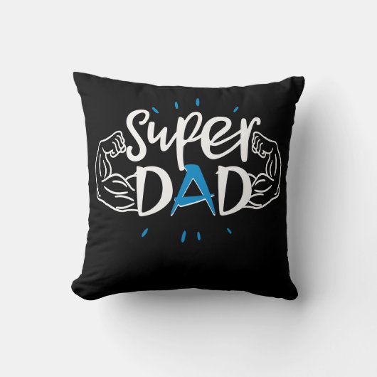 Super Papa Kussen V2 – Knuffel Geschenk Voor Vader (Voorkant)