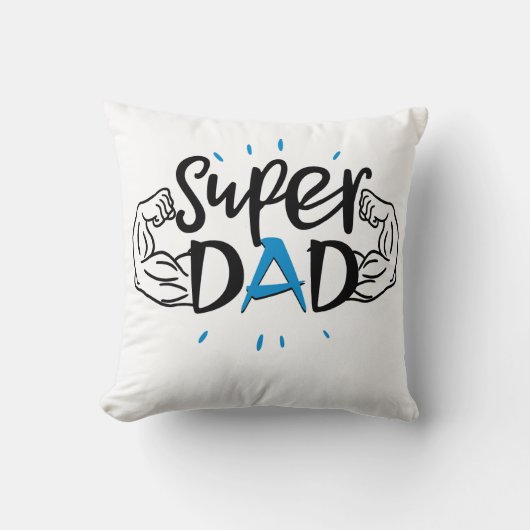 Super Papa Kussenkussen – Knuffel Geschenk voor Va Kussen (Voorkant)