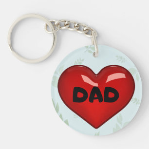Super papa l Rode hart l Vaderdag Sleutelhanger