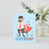 Super papa met een Schattige Briefkaart van heldha (Staand voorkant)