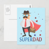 Super papa met een Schattige Briefkaart van heldha (Voorkant / Achterkant)