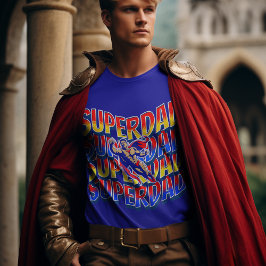 Super Papa! Pappas zijn Helden Multikleurengrafiek T-shirt