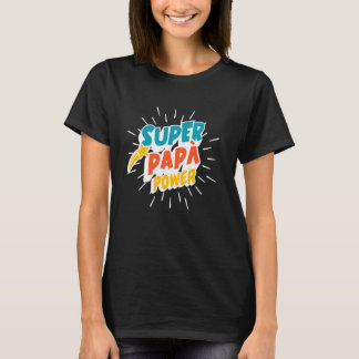 Super Papa Power Italiaanse Vader Grappige Held Va T-shirt