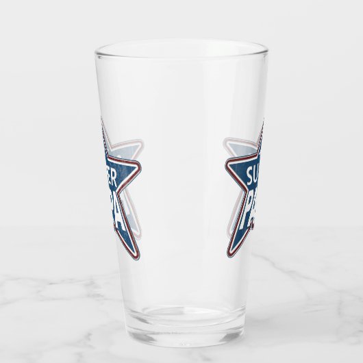 Super Papa Red White en Blue Glas (Links)