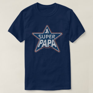 Super Papa Red White en Blue T-shirt