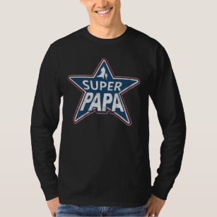 Super Papa Red White en Blue T-shirt