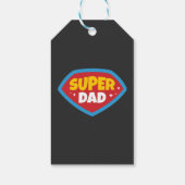 Super Papa Retro Superhelden Badge Cadeaulabel (Achterkant)