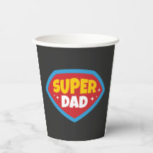 Super Papa Retro Superhelden Badge