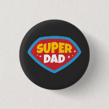 Super Papa Retro Superhelden Badge