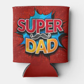 Super papa snor moderne grunge blikjeskoeler (Voorkant)