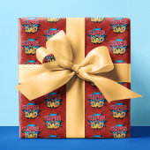 Super papa snor moderne grunge cadeaupapier