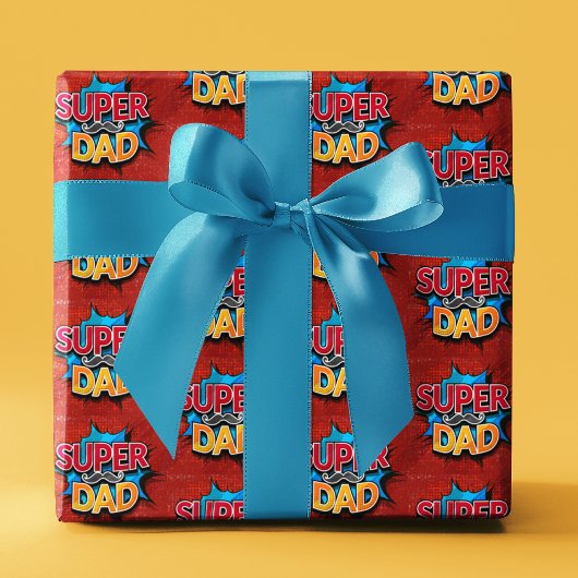 Super papa snor moderne grunge cadeaupapier