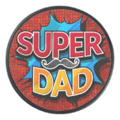 Super papa snor moderne grunge hockey puck (Voorkant)