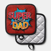 Super papa snor moderne grunge pannenlap (Voorkant / Achterkant)