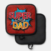 Super papa snor moderne grunge pannenlap (Voorkant / Achterkant)