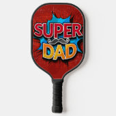 Super papa snor moderne grunge pickleball paddle (Achterkant)
