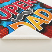 Super papa snor moderne grunge sherpa deken (3/4)