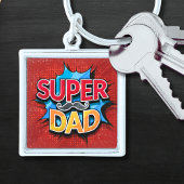 Super papa snor moderne grunge sleutelhanger