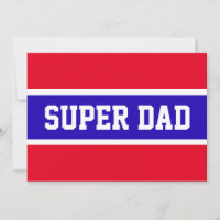 SUPER PAPA Sportief Helderrood Wit Blauw Strepen