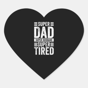 Super papa super echtgenoot super moe hart sticker