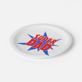 Super Papa Vaderdag Party Papier Borden Papieren Bordje (Gekanteld)