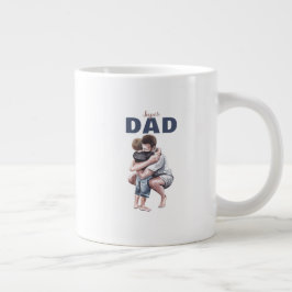 Super Papa Watercolor Design Grote Koffiekop