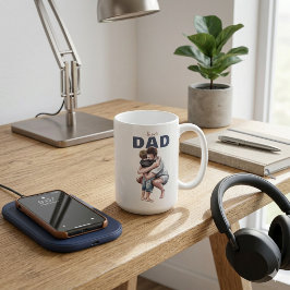 Super Papa Watercolor Design Koffiemok