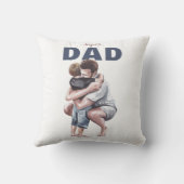 Super Papa Watercolor Design Kussen (Achterkant)