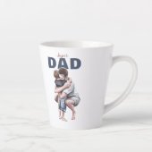 Super Papa Watercolor Design Latte Mok (Rechts)