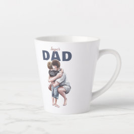 Super Papa Watercolor Design Latte Mok