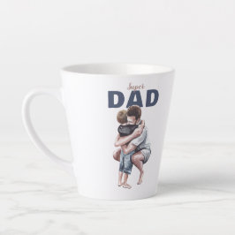 Super Papa Watercolor Design Latte Mok