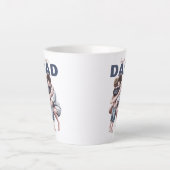 Super Papa Watercolor Design Latte Mok (Voorkant)