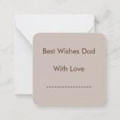 Super Papa Wenkbrauw Geruite Notitiekaart Notitiekaartje (Achterkant)