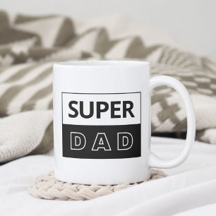 Super Papa Zwarte En Witte Papa Koffiemok