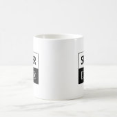 Super Papa | Zwarte En Witte Papa Koffiemok (Center)