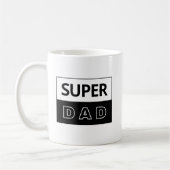 Super Papa | Zwarte En Witte Papa Koffiemok (Links)