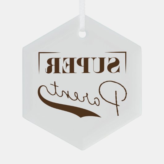 Super Parent Glas Ornament (Achterkant)