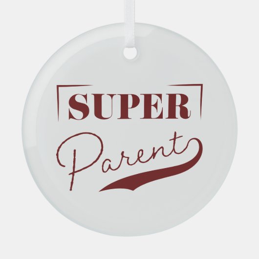 Super Parent Glas Ornament (Voorkant)