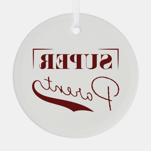 Super Parent Glas Ornament (Achterkant)