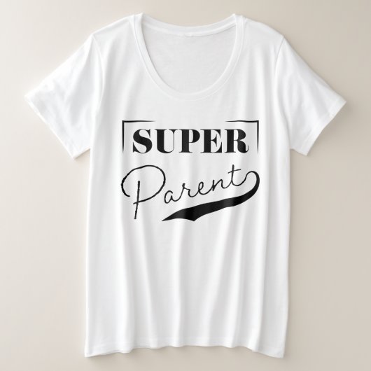 Super Parent Grote Maat T-shirt (Design voorkant)