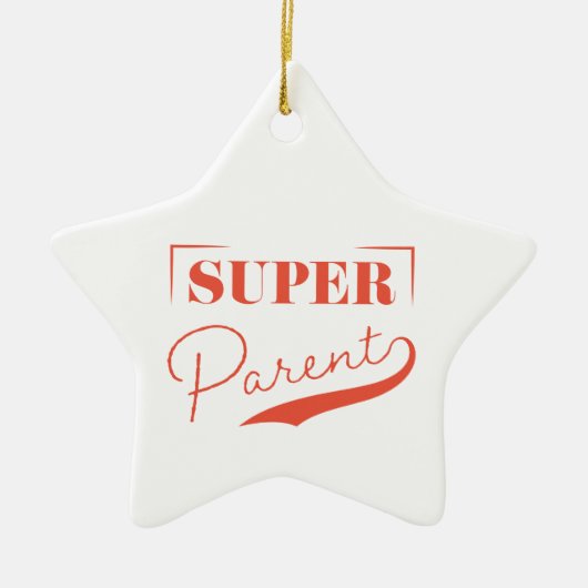 Super Parent Keramisch Ornament (Voorkant)
