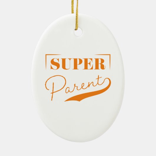 Super Parent Keramisch Ornament (Achterkant)