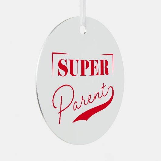 Super Parent Metalen Ornament (Voorkant Rechts)
