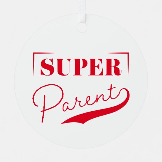 Super Parent Metalen Ornament (Voorkant)