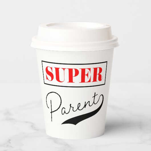 Super Parent Papieren Bekers (Voorkant)