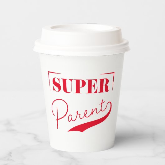 Super Parent Papieren Bekers (Voorkant)