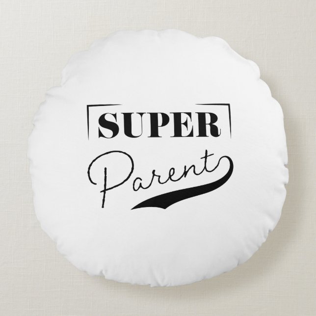 Super Parent Rond Kussen (Voorkant)